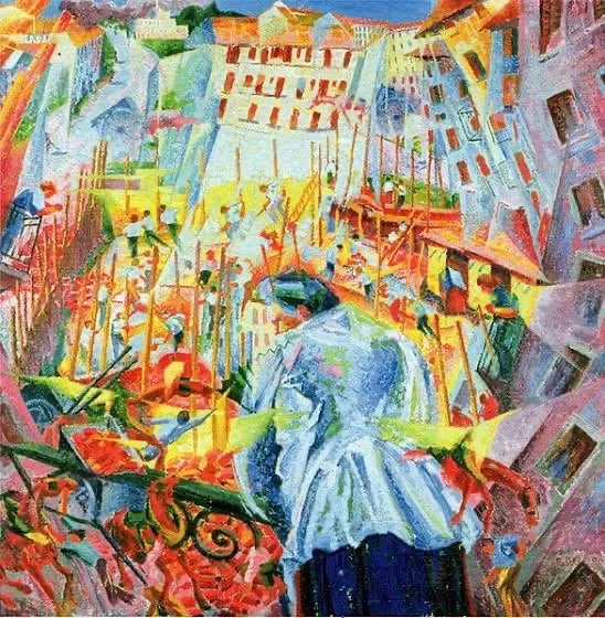A rua entra na casa - Umberto Boccione